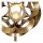 Stehlampe Metall Kugel Gold E27 H:149 cm elegant Modern