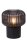 Tischlampe Rauchglas geriffelt Metall Schwarz 18 cm E14