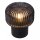 Tischlampe Rauchglas geriffelt Metall Schwarz 18 cm E14