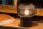 Tischlampe Rauchglas geriffelt Metall Schwarz 18 cm E14