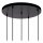 Pendelleuchte Rauchglas Metall Gold Schwarz B:66 cm E27