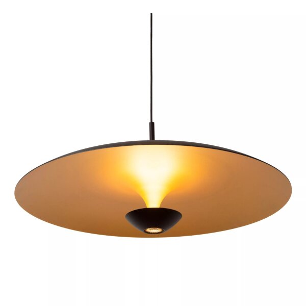 LED Pendelleuchte Aluminium Schwarz Gold 2700 K Ø60 cm