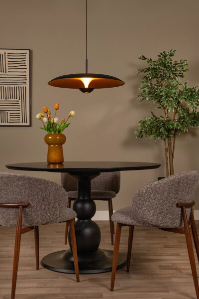LED Pendelleuchte Aluminium Schwarz Gold 2700 K Ø60 cm