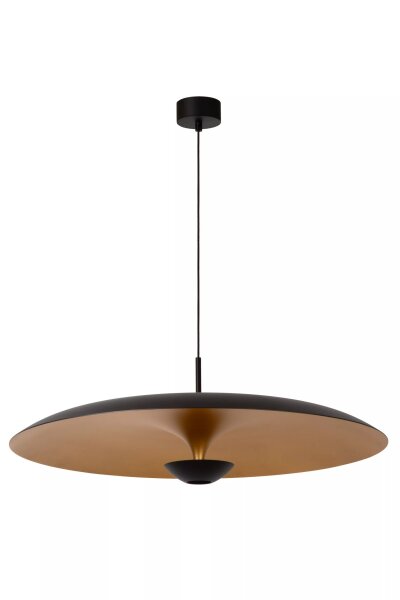 LED Hängeleuchte Aluminium Schwarz Gold 2700 K Ø80 cm