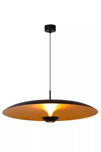 LED Hängeleuchte Aluminium Schwarz Gold 2700 K Ø80 cm