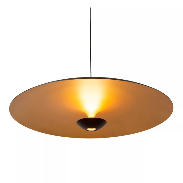 LED Hängeleuchte Aluminium Schwarz Gold 2700 K Ø80 cm