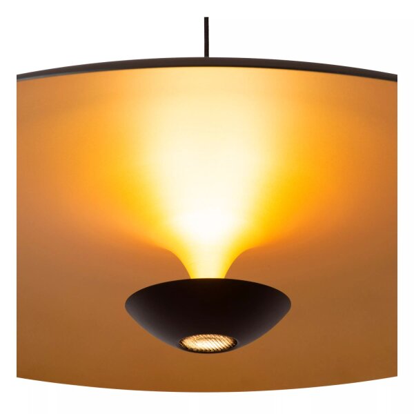 LED Hängeleuchte Aluminium Schwarz Gold 2700 K Ø80 cm