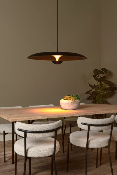 LED Hängeleuchte Aluminium Schwarz Gold 2700 K Ø80 cm