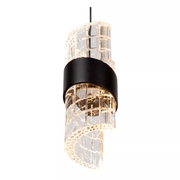 Moderne LED Hängelampe Schwarz Ø13 cm rund 2700 K 9 W