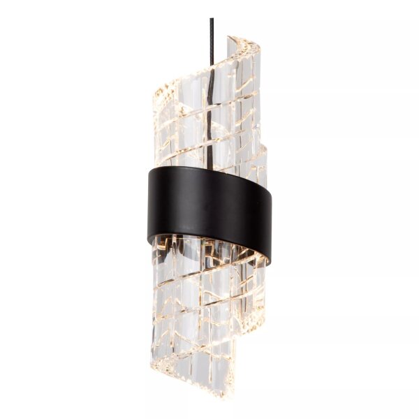 Moderne LED Hängelampe Schwarz B:25 cm 2700 K 3-flammig