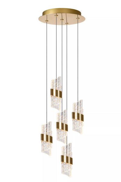 Moderne LED Pendelleuchte Gold L:30 cm 2700 K 5-flammig