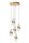 Moderne LED Pendelleuchte Gold L:30 cm 2700 K 5-flammig