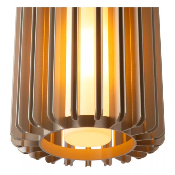 Hängelampe Glas Metall Taupe L:40 cm E27 3-flammig