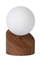 Nat&uuml;rliche Tischleuchte Glas Kugel Metall G9 16 cm