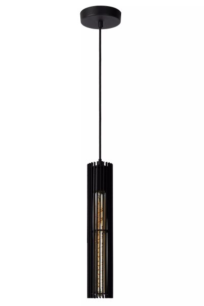Pendelleuchte Metall Schwarz rund Ø11 cm E27 Modern