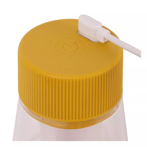 LED Akku Tischleuchte Ockergelb IP44 USB 12 h dimmbar