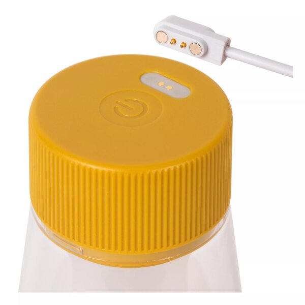 LED Akku Tischleuchte Ockergelb IP44 USB 12 h dimmbar
