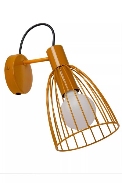 Wandspot Kinder Ockergelb Metall E27 schwenkbar B:15 cm