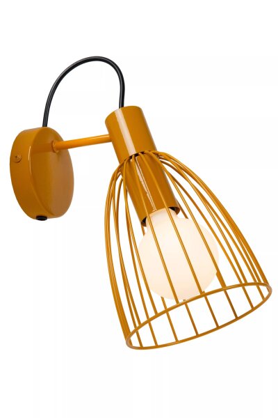 Wandspot Kinder Ockergelb Metall E27 schwenkbar B:15 cm