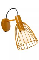 Wandspot Kinder Ockergelb Metall E27 schwenkbar B:15 cm