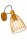 Wandspot Kinder Ockergelb Metall E27 schwenkbar B:15 cm