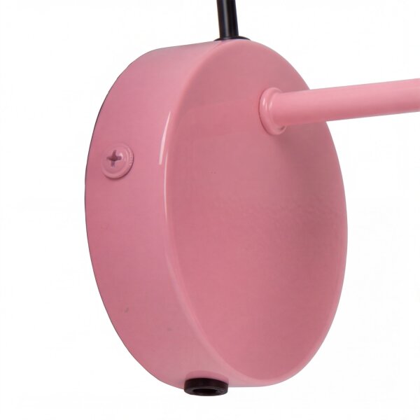 Wandstrahler Kinder Pink Metall E27 schwenkbar B:15 cm