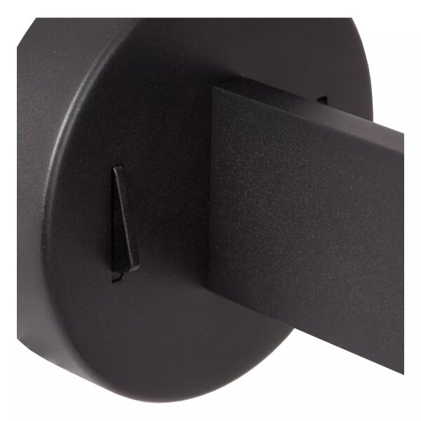 Wandlampe Stoff Metall Beige Schwarz Lesen E27 H:58 cm