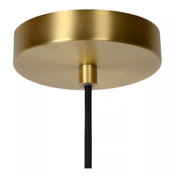 Runde Hängelampe Glas Metall Grün Gold E27 Ø30 cm