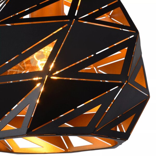 Stylische Hängeleuchte Metall Schwarz Ø25 cm E27 Modern