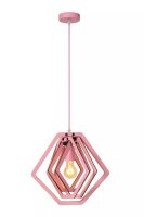 Verspielte H&auml;ngelampe Kinder Holz Pink &Oslash;33,5 cm E27