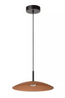 LED H&auml;ngelampe Glas Bernstein akzentuiert 2700 K &Oslash;40 cm