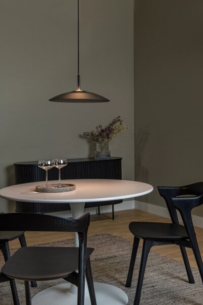 LED Hängelampe Rauchglas akzentuiert 2700 K Ø40 cm rund