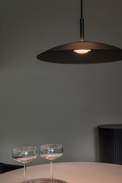 LED Hängelampe Rauchglas akzentuiert 2700 K Ø40 cm rund