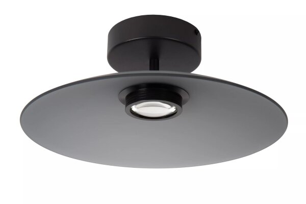 LED Deckenlampe Rauchglas 40 cm rund 2700 K akzentuiert