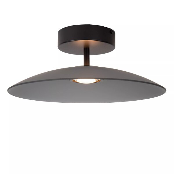 LED Deckenlampe Rauchglas 40 cm rund 2700 K akzentuiert