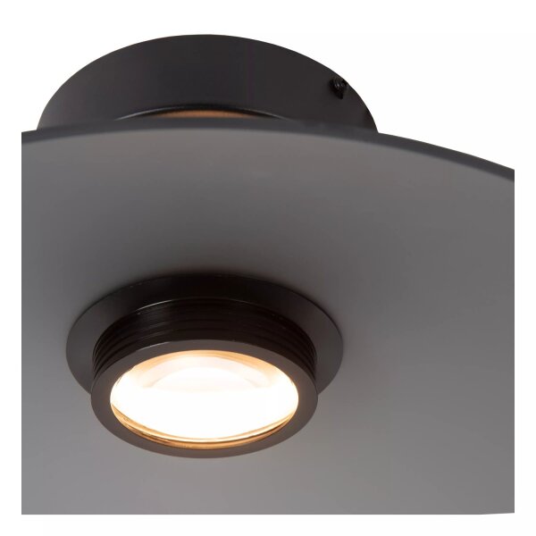 LED Deckenlampe Rauchglas 40 cm rund 2700 K akzentuiert