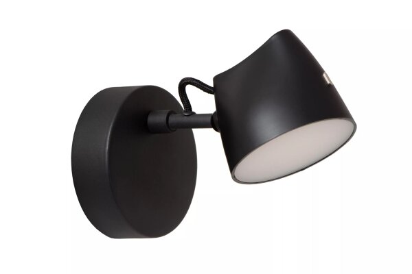 LED Wandstrahler Schwarz T:16,5 cm 2700 K beweglich