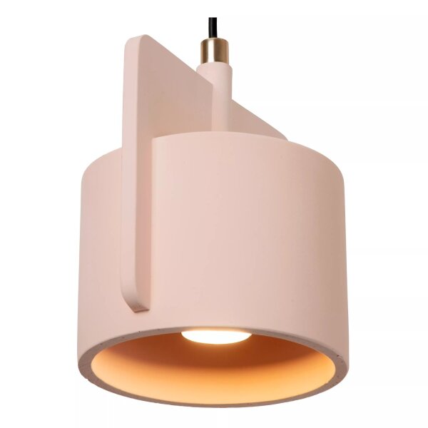 Hängeleuchte Beton Grau Pink Gelb L:25 cm E27 3-flammig