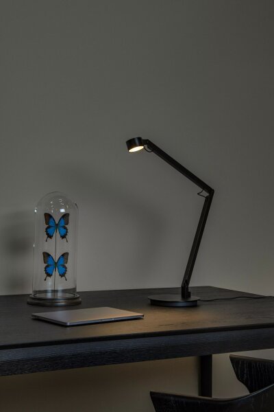LED Schreibtischleuchte flexibel Schwarz 90 cm 3000 K