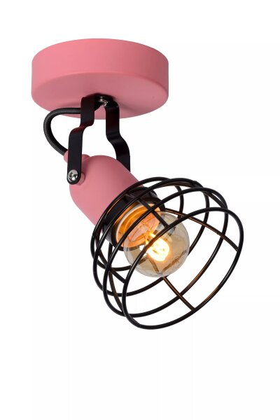 Deckenstrahler Kinder Rosa E27 schwenkbar B:10,5 cm