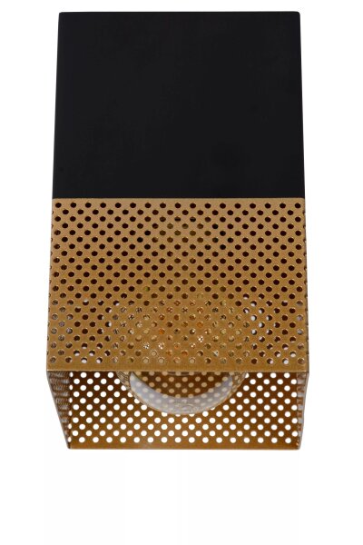 Deckenlampe Industrial Schwarz Gold E27 L:10 cm Metall