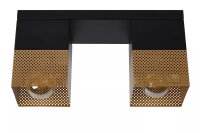 Deckenleuchte Industrial Schwarz Gold E27 L:32cm Metall