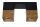 Deckenleuchte Industrial Schwarz Gold E27 L:32cm Metall