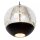 LED Pendelleuchte Glas Metall Schwarz 2700 K Ø14 cm