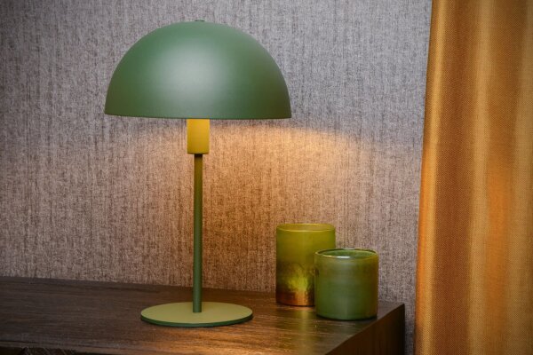 Grüne Tischlampe Metall indirekt E14 40 cm Industrie