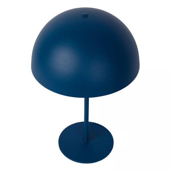 Blaue Tischlampe Metall indirekt E14 40 cm Industrie