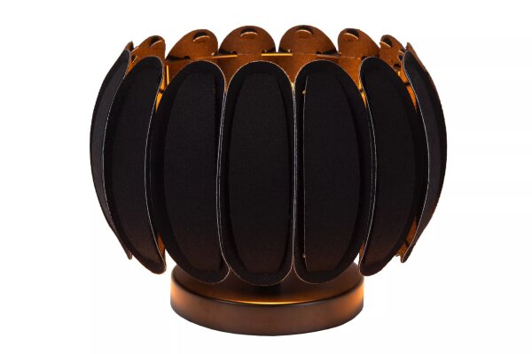 Tischleuchte blendarm Filz Schwarz E27 19,5 cm Modern