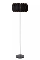 Stehleuchte blendarm Filz Schwarz E27 156 cm gem&uuml;tlich