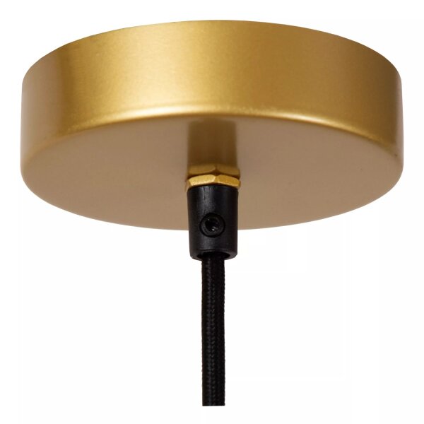Hängelampe Papier Metall Natur Gold E27 Ø32 cm wohnlich