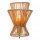 Wandlampe Papier Metall Natur Gold E27 T:14 cm wohnlich